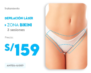 3 sesiones bikini depilacion laser