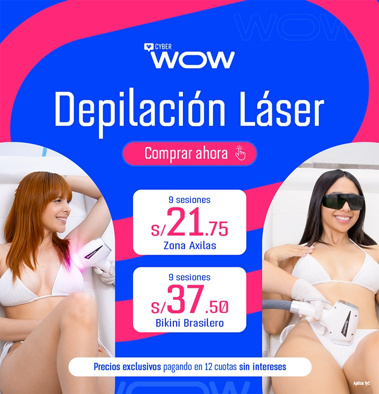 CyberWow Depilzone: promoción de depilación láser con descuentos hasta 70%. 9 sesiones desde S/21.75 en axilas y S/37.50 en bikini brasilero.